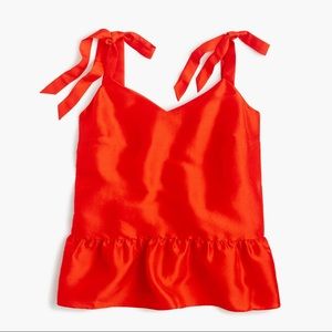 Red Peplum bottom tank